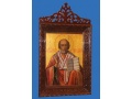 Икона Николай Угодник 48.5х37.7 с киотом 80х47см.